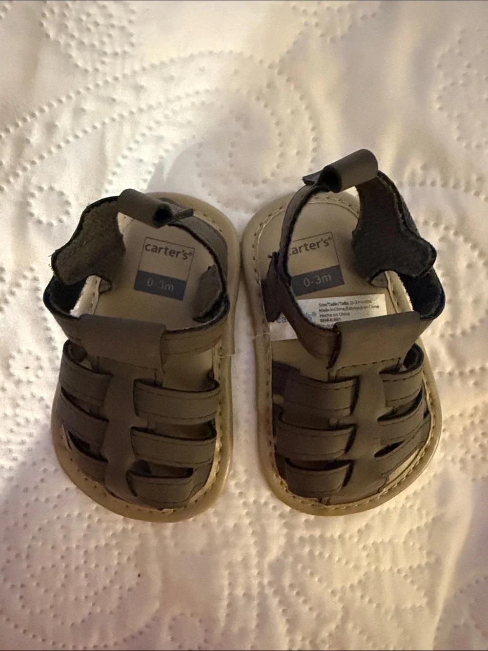 Carter's Tan/Brown Baby Fisherman Sandals